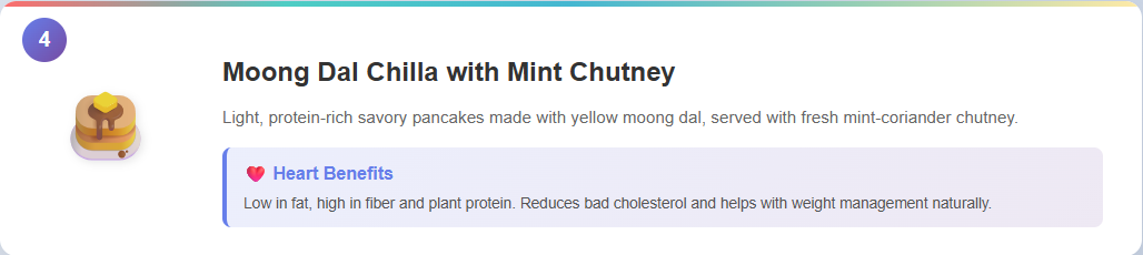Moong Dal Chilla with Mint Chutney